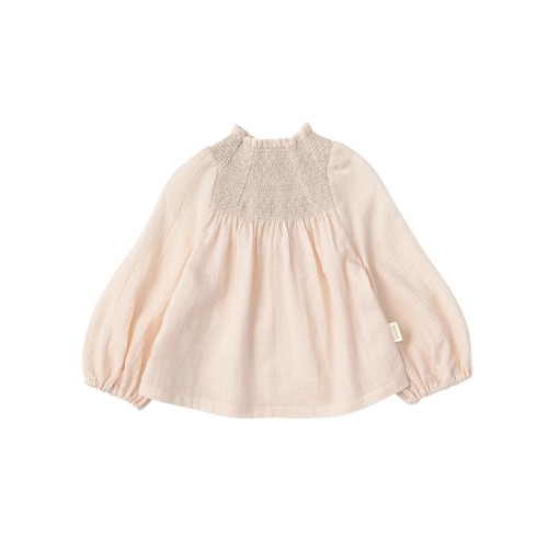 blouse 2 shirring pink - 마르마르