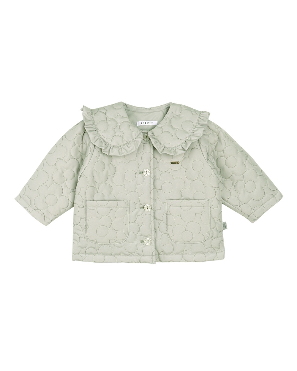 [a.toi baby] Mia Flower Quilted Jumper Green - 마르마르