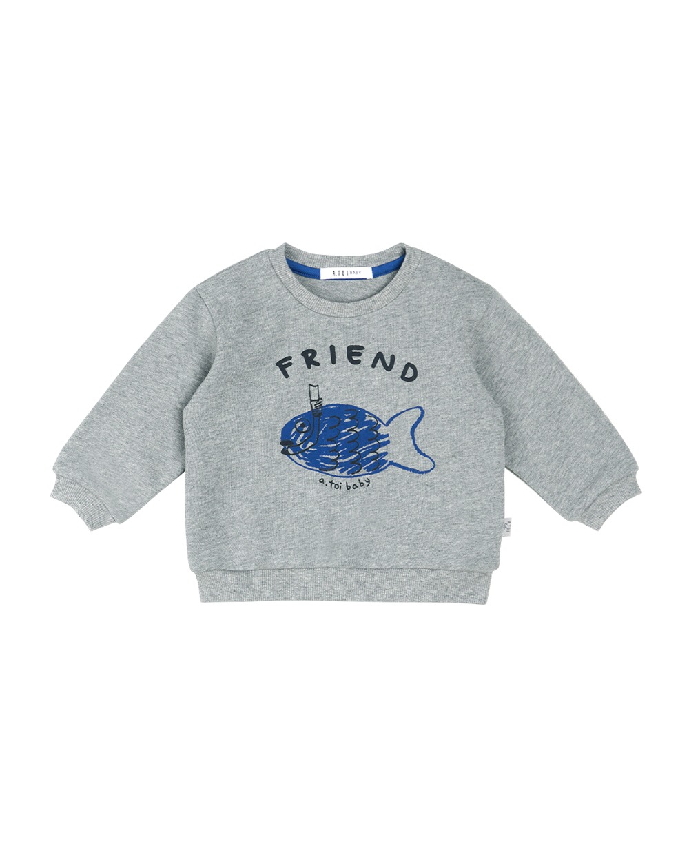 [a.toi baby] Sea Animal Sweatshirt Melange Gray - 마르마르